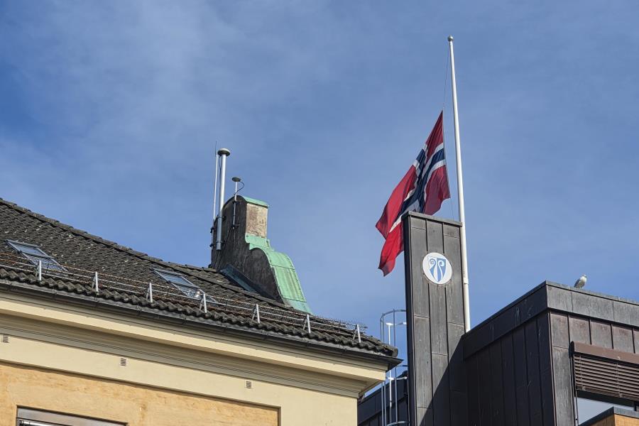 Lenke til artikkel: Flagging og markering frem til kong Haralds begravelse