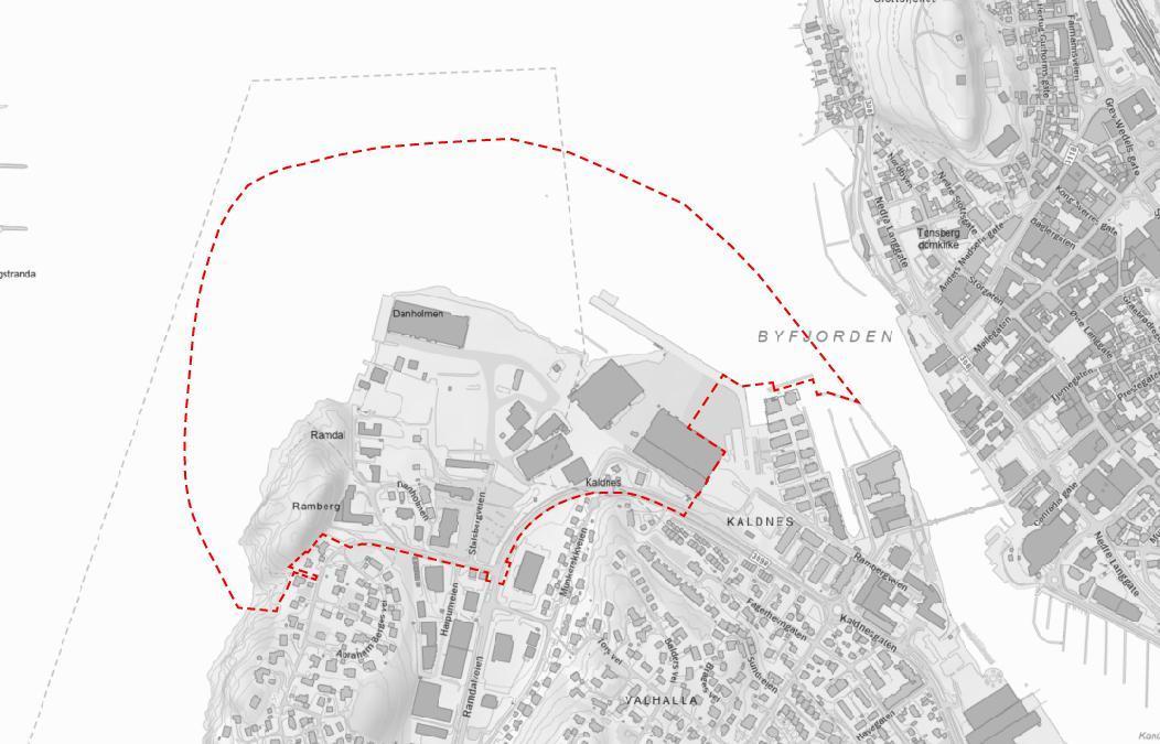 Kart over høringsområdet - Klikk for stort bilde