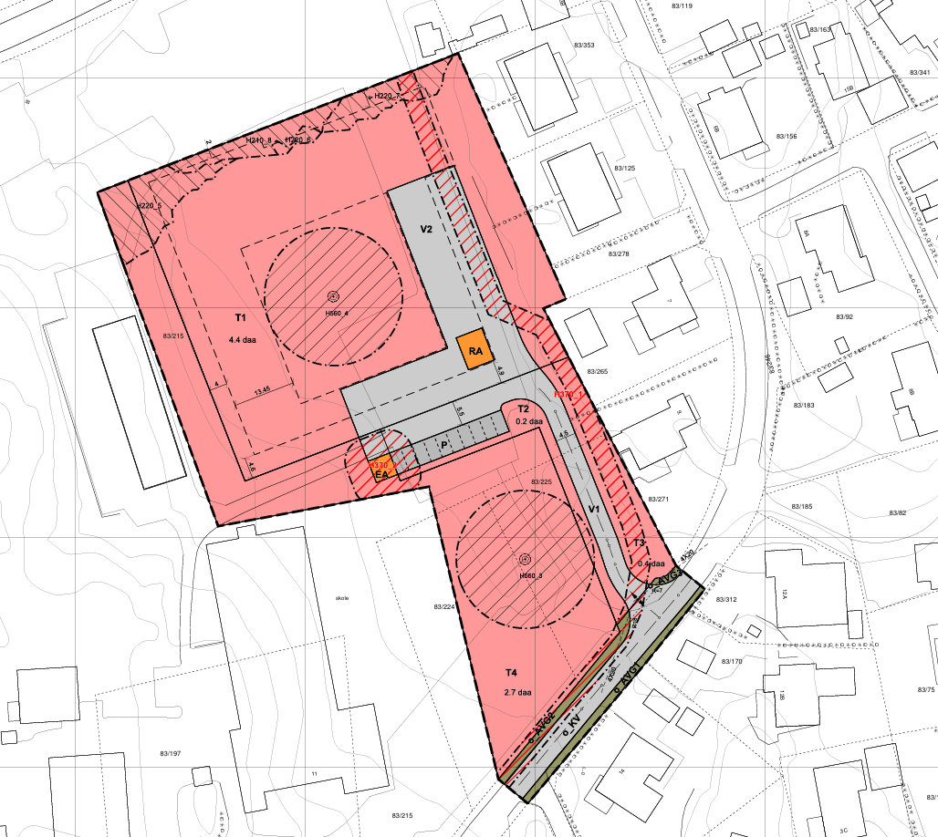 Plankart for Eiketunet omsorgsboliger - Klikk for stort bilde
