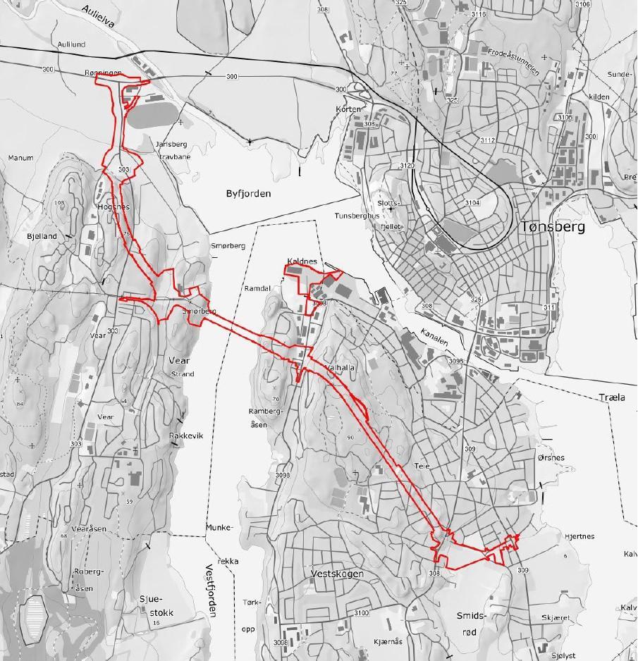 Planområdet Fastlandsforbindelsen  - Klikk for stort bilde