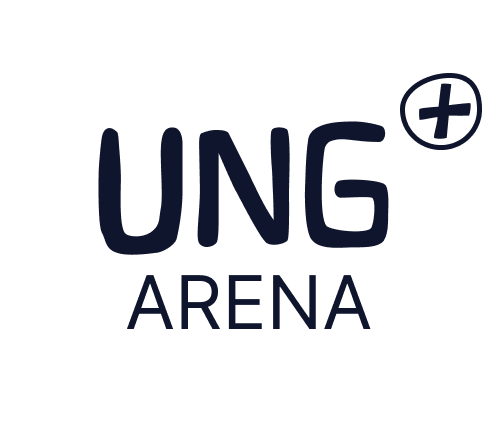 Logo for Ung Arena+ - Klikk for stort bilde